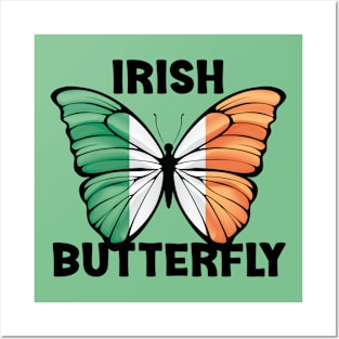 Irish Flag Butterfly - Ireland Flag Posters and Art